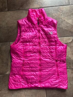 The North Face Bright Pink Quilted Insulated Vest